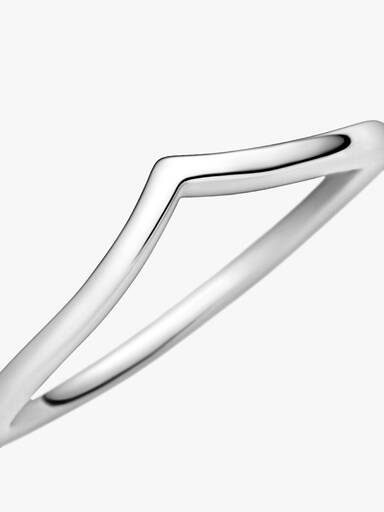 Polierter Wishbone-Ring