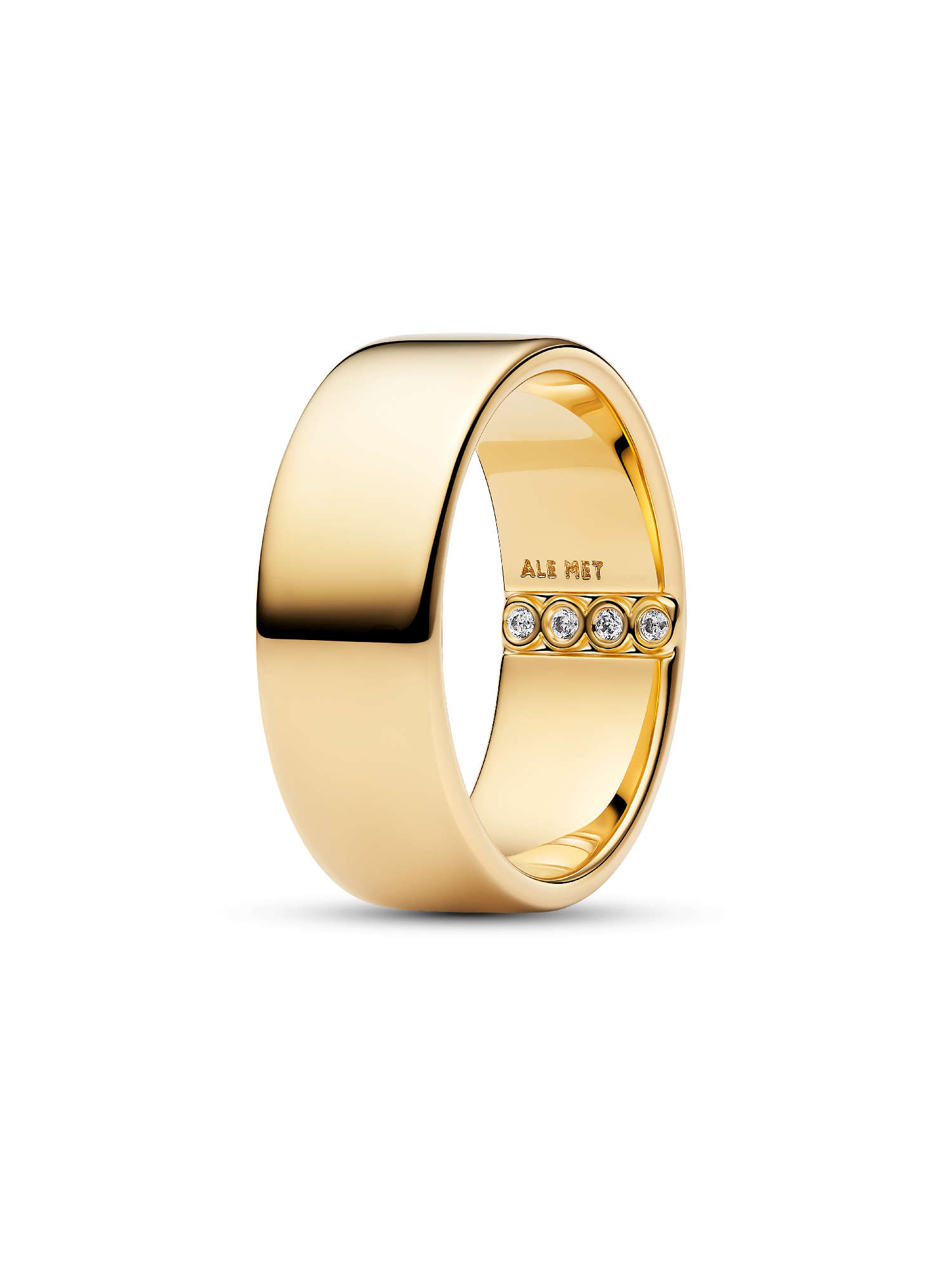 Gravierbares Breites Band Ring 