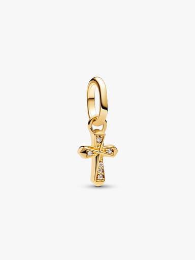 Funkelndes Kreuz Mini-Charm-Anhänger