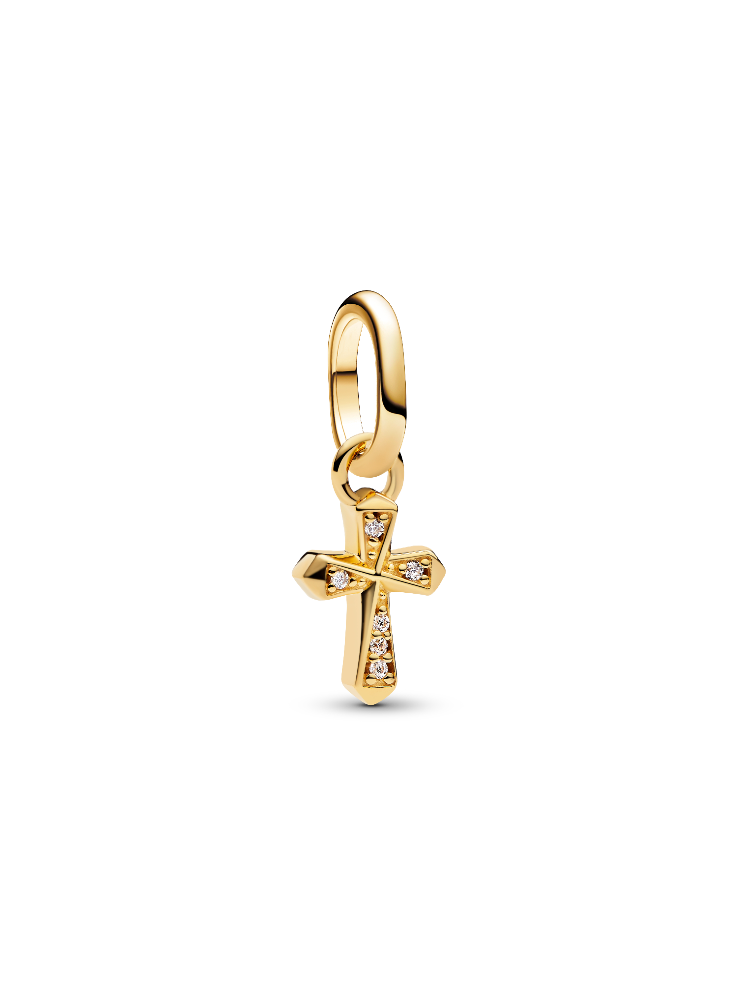 Funkelndes Kreuz Mini-Charm-Anhänger