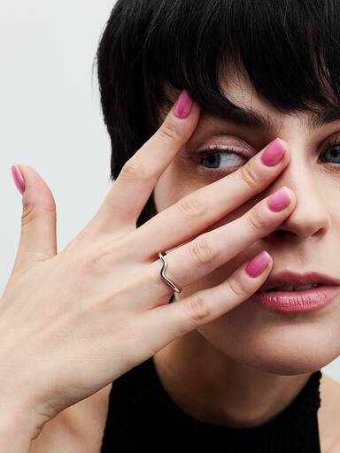 Polierte Welle Ring