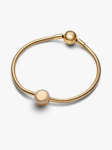 Gravierbarer Funkelnder Knopf Charm