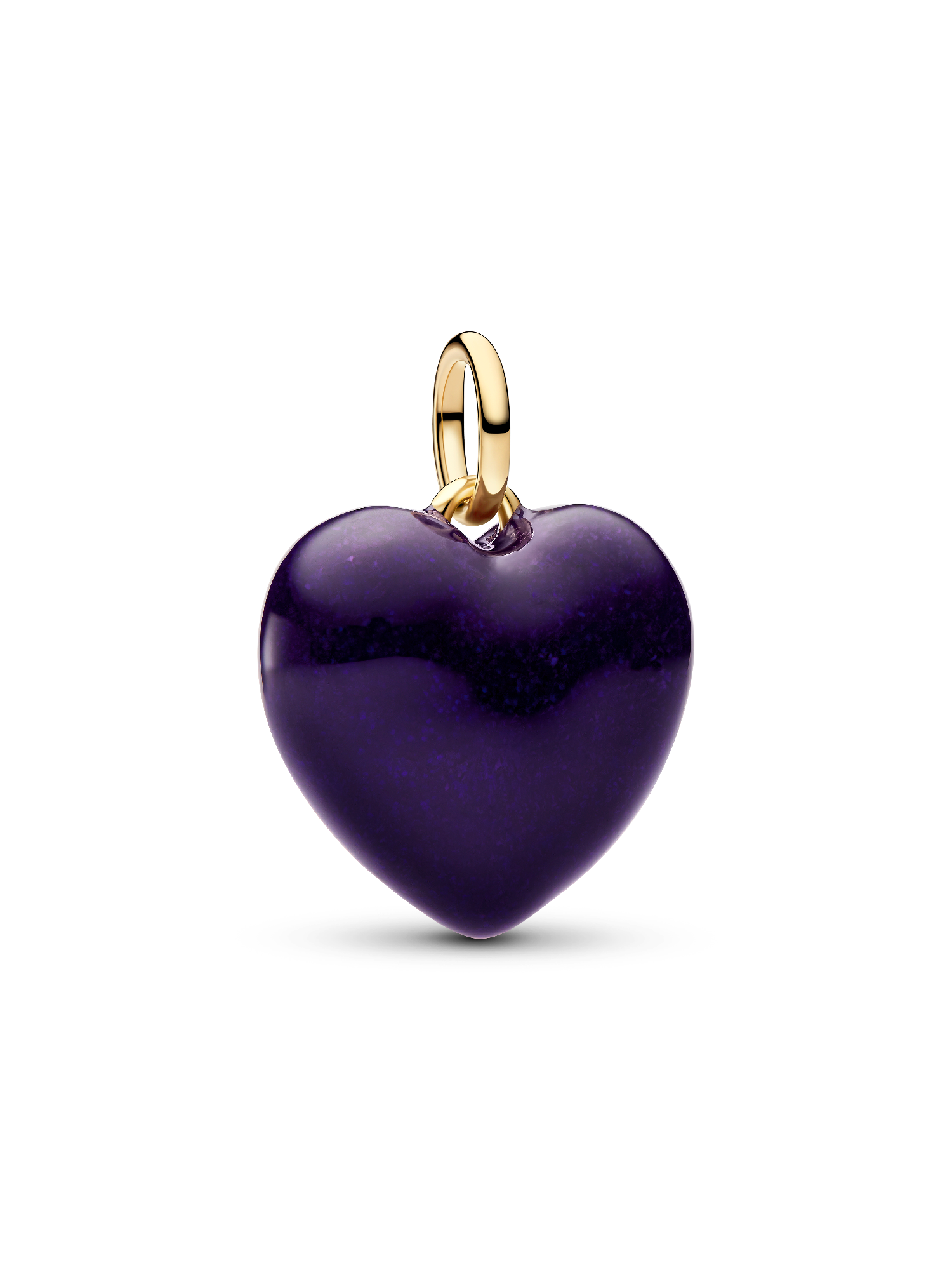 Violettes Rundliches Herz Charm-Anhänger