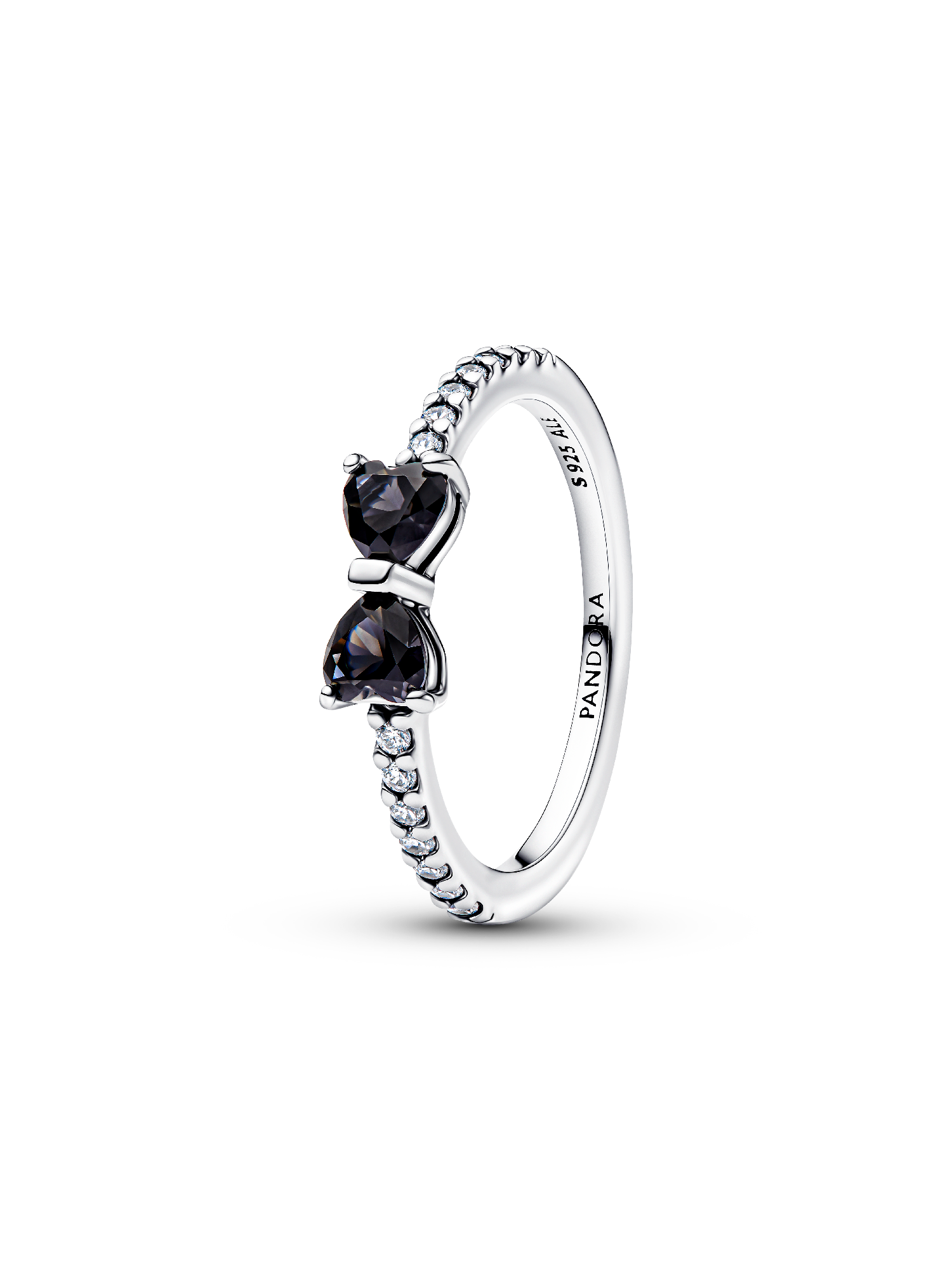 Funkelnde Schwarze Schleife Ring