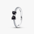 Funkelnde Schwarze Schleife Ring Funkelnde Schwarze Schleife Ring