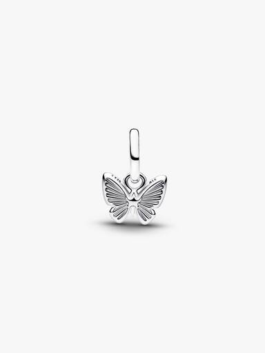 Rosafarbener Schmetterling Mini-Charm-Anhänger