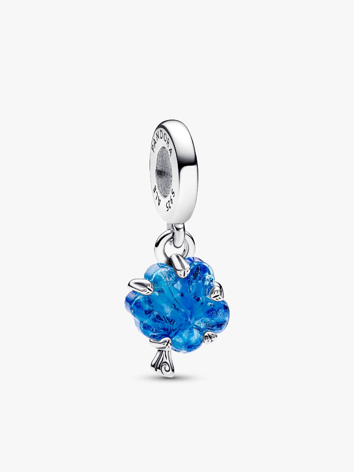 Blauer Murano-Glas Stammbaum Charm-Anhänger