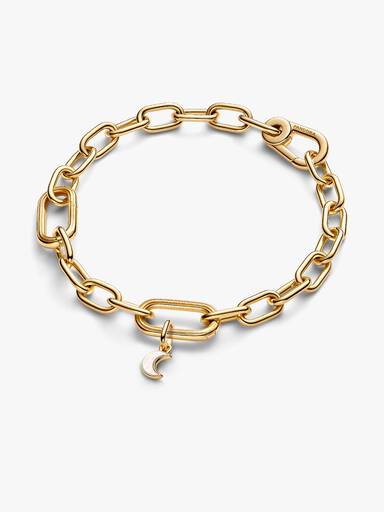 Weiße Mondsichel Mini-Charm-Anhänger