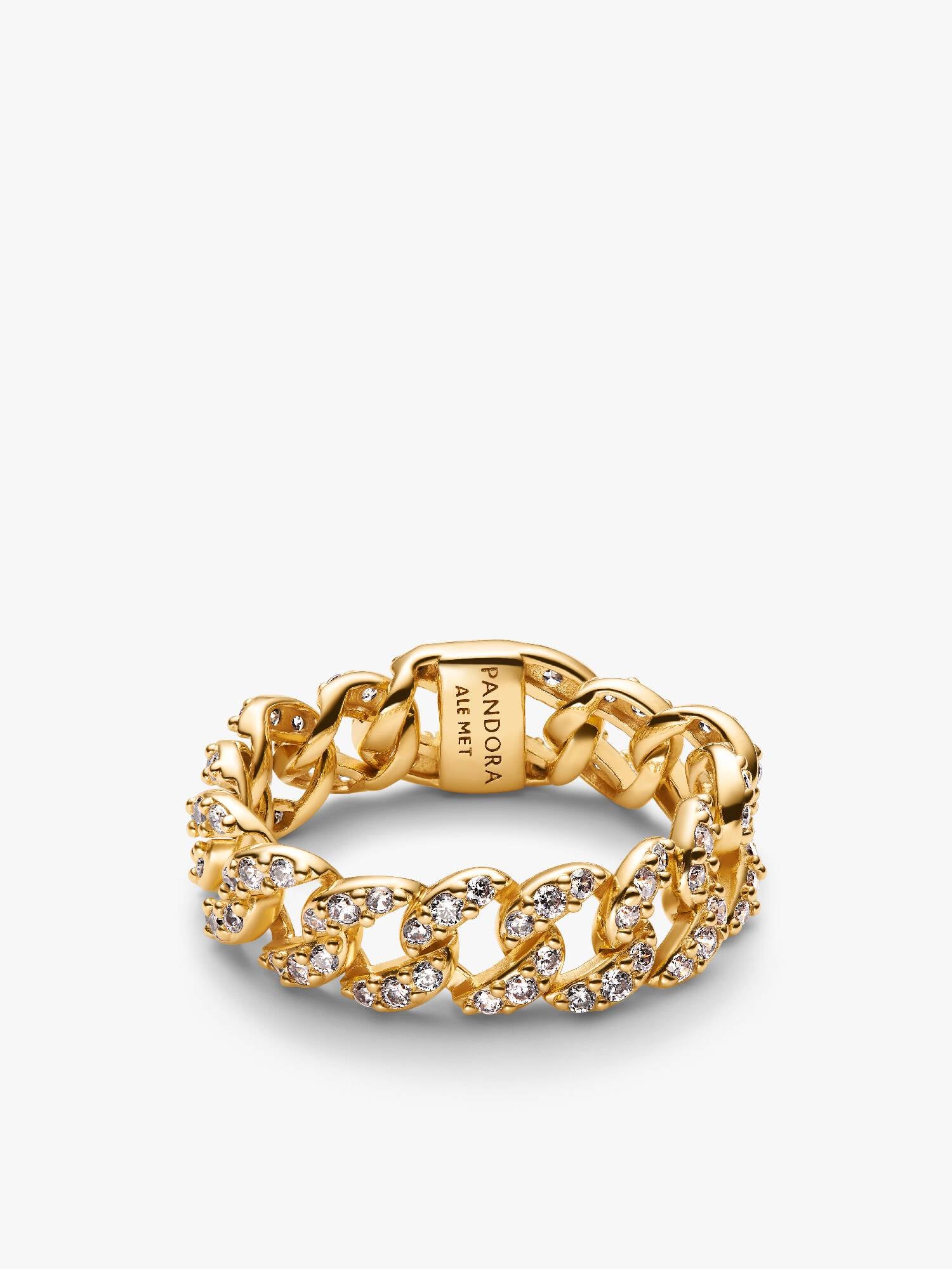 Pavé Cuban Ketten-Ring