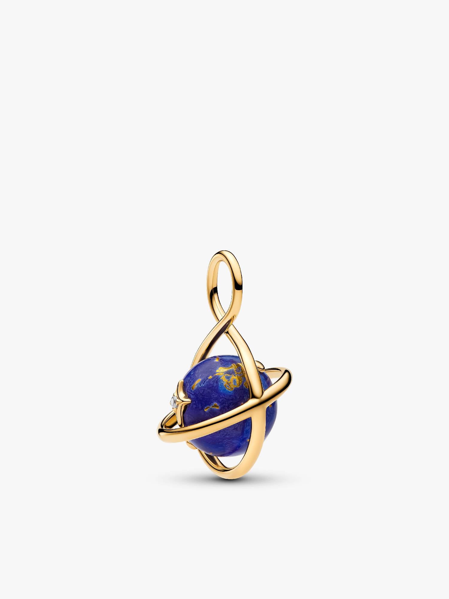 Drehender Himmlischer Blauer Planet Charm-Anhänger