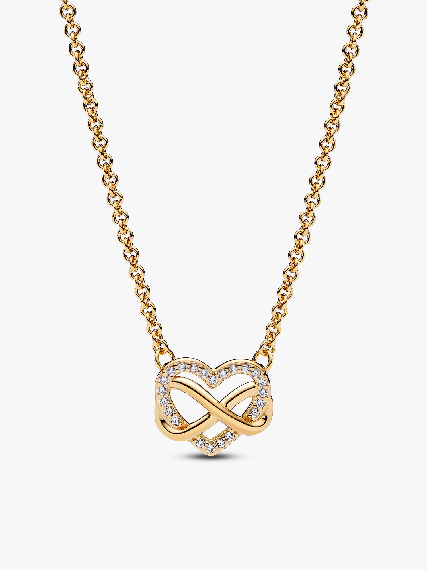 Funkelnde Unendlichkeits-Herz Collier-Halskette