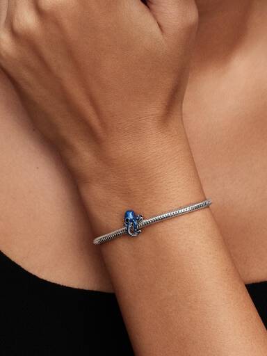 Blauer Oktopus Charm