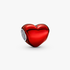 Rotes Metallic-Herz Charm Rotes Metallic-Herz Charm
