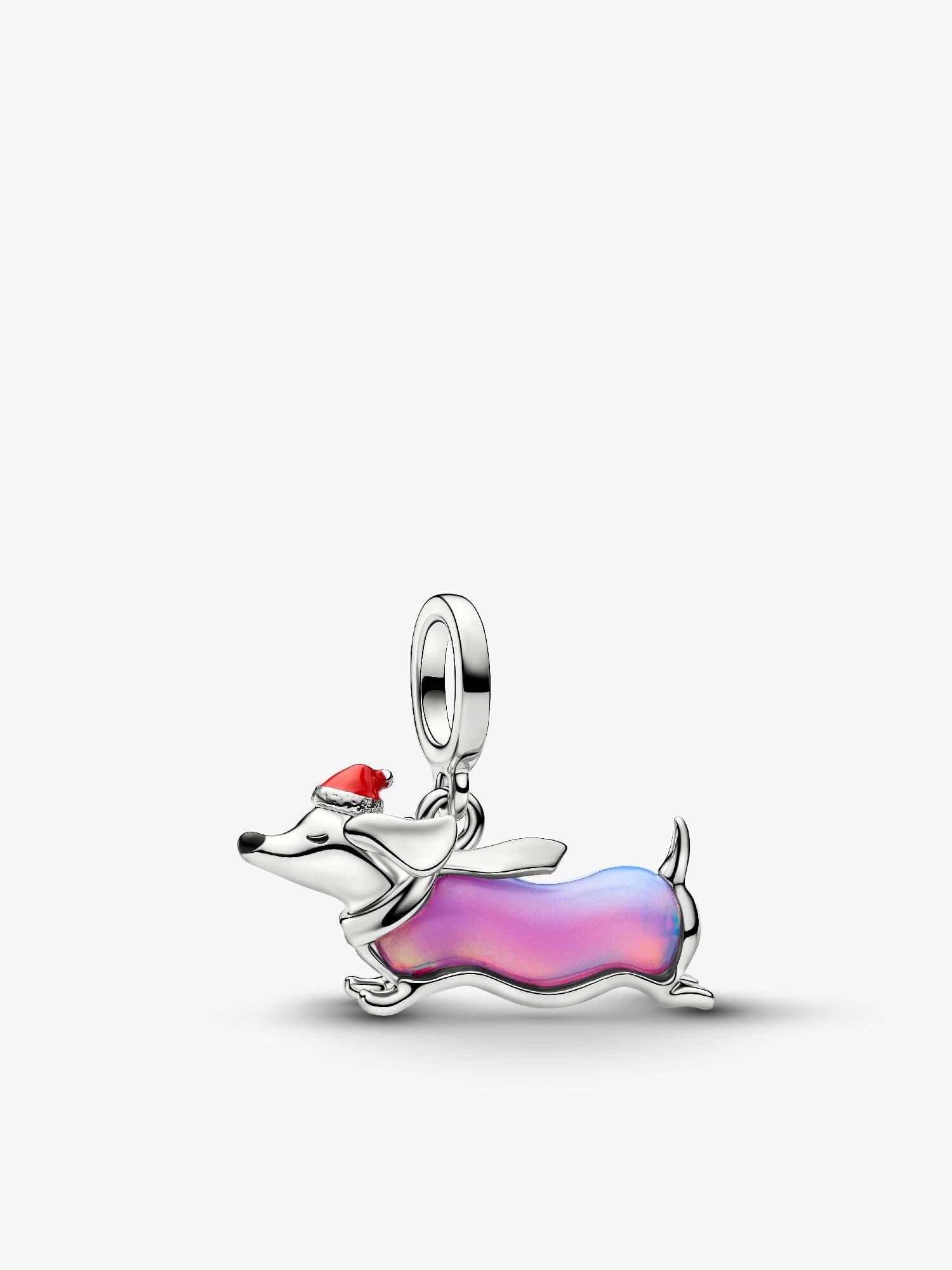 Weihnachts-Dackel Charm-Anhänger