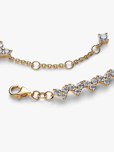 Drei Steine Herz Armband