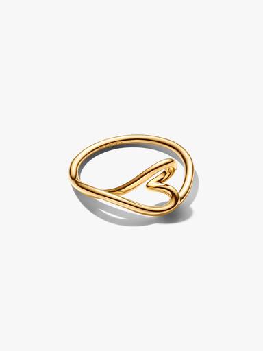 Organisch Geformtes Herz Kleiner Ring
