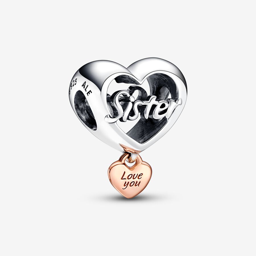 „Love You Sister“ Herz-Charm image number 0
