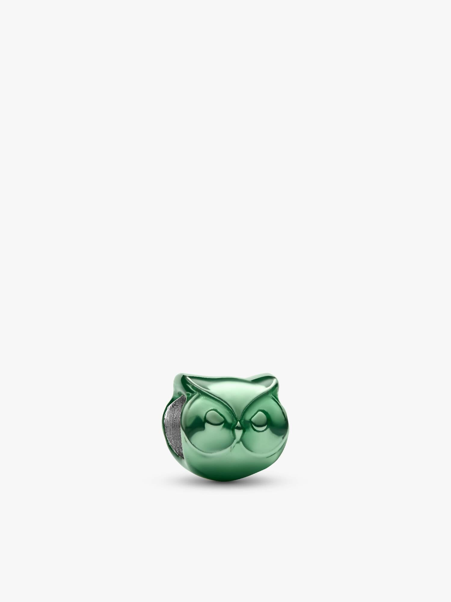 Grüne Eule Mini-Charm