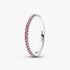Funkelnder Rosafarbener Pavé-Band Ring Funkelnder Rosafarbener Pavé-Band Ring
