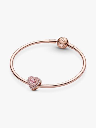 Funkelndes mehrstufiges Herz Charm