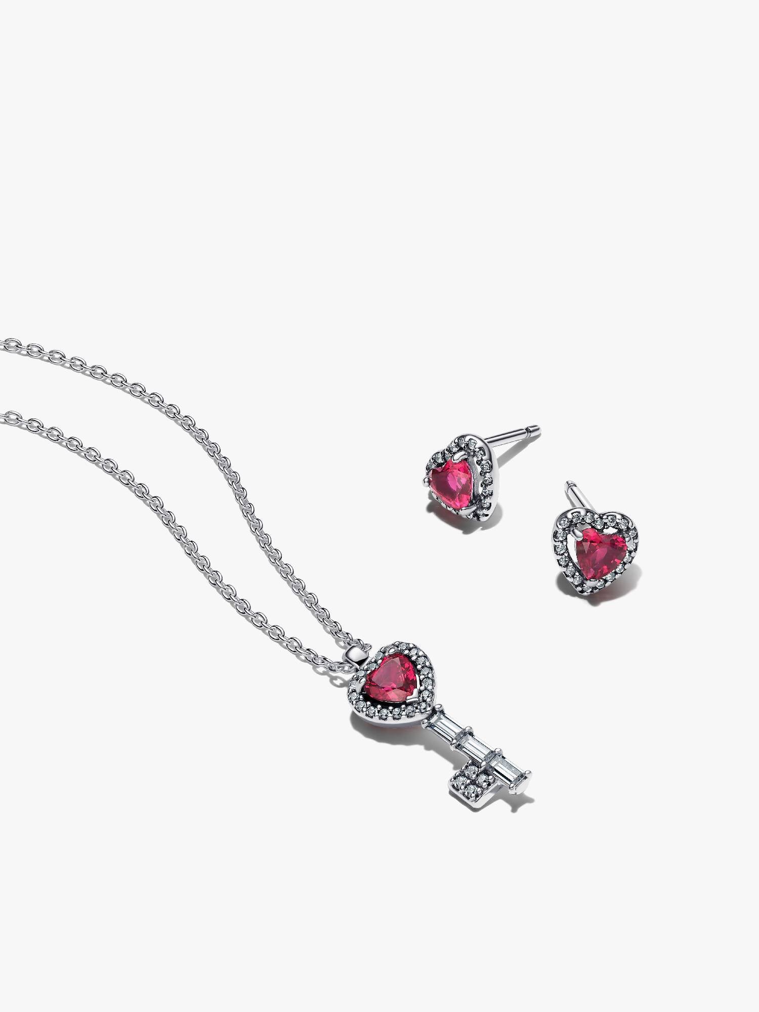 Schlüssel zum Herzen Kette & Ohrring Schmuckset