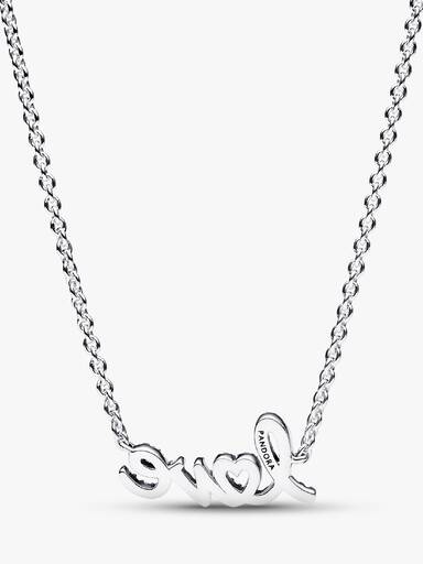 Funkelnde Handgeschrieben Love Collier-Halskette