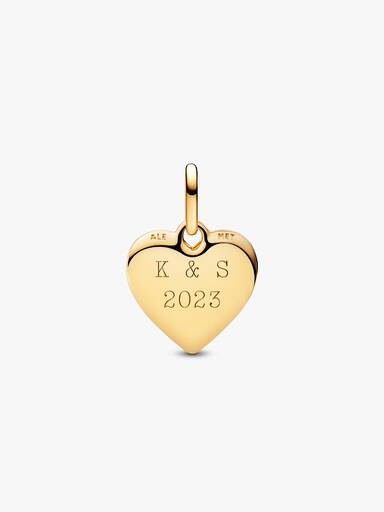 Gravierbares Herz Medaillon-Charm