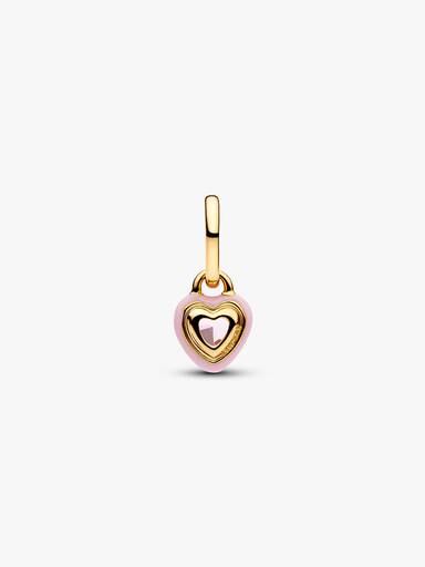 Rosafarbenes Chakra-Herz Mini-Charm-Anhänger
