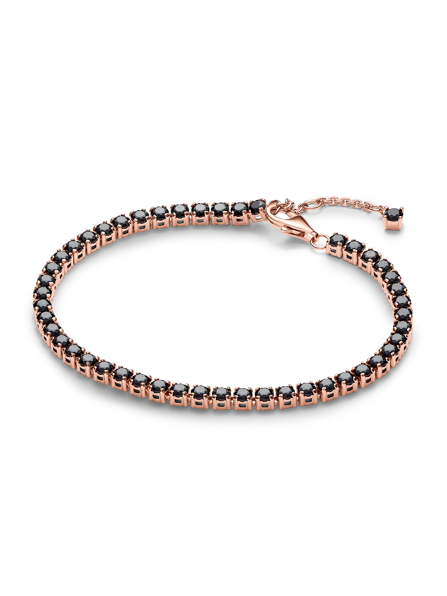 Schwarzes Funkelndes Tennisarmband