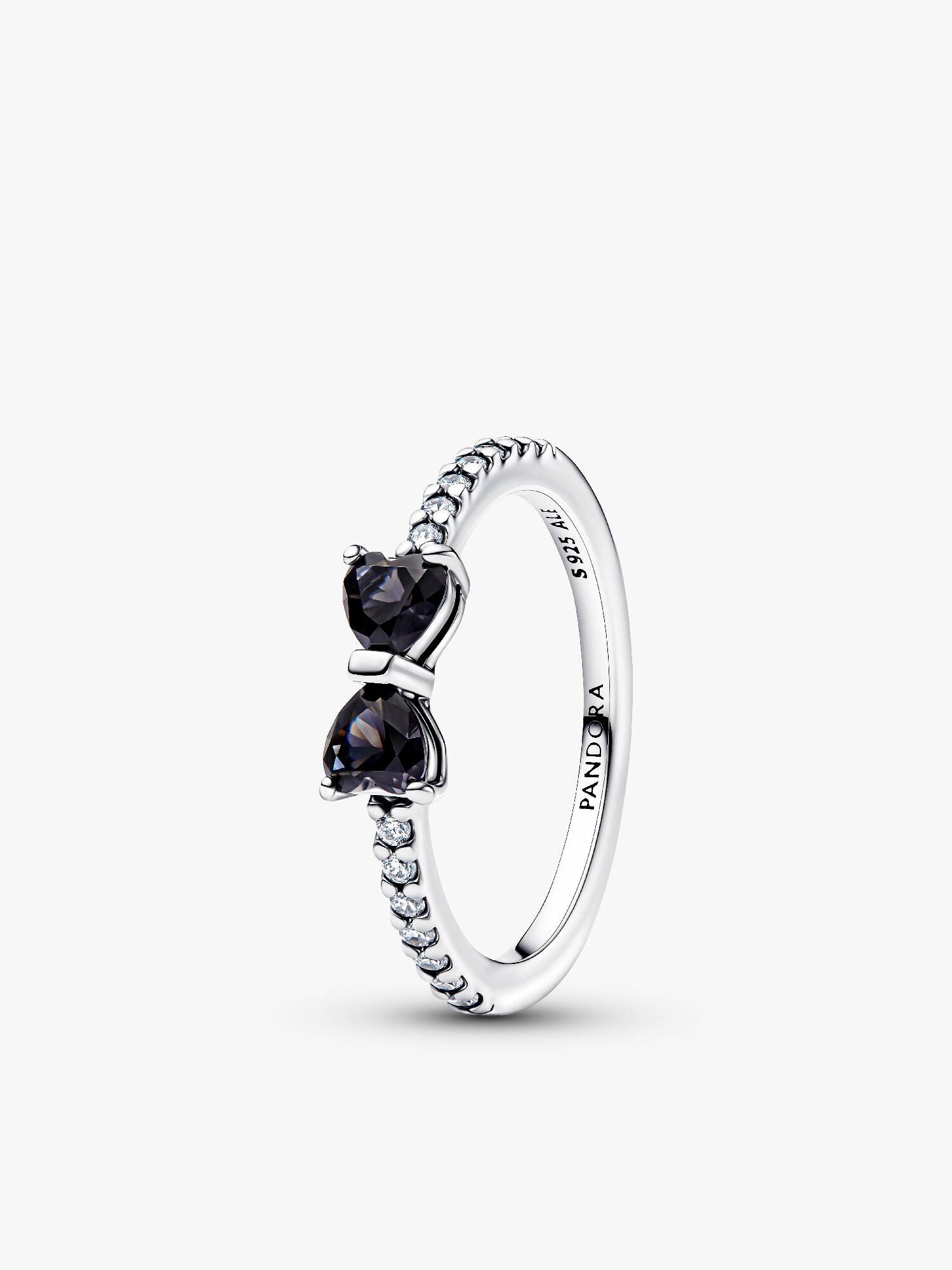 Funkelnde Schwarze Schleife Ring