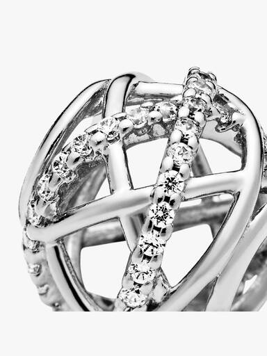 Funkelnde Linien Offen gearbeiteter Charm