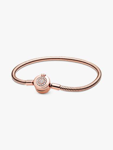 Funkelndes Crown O Schlangen-Gliederarmband