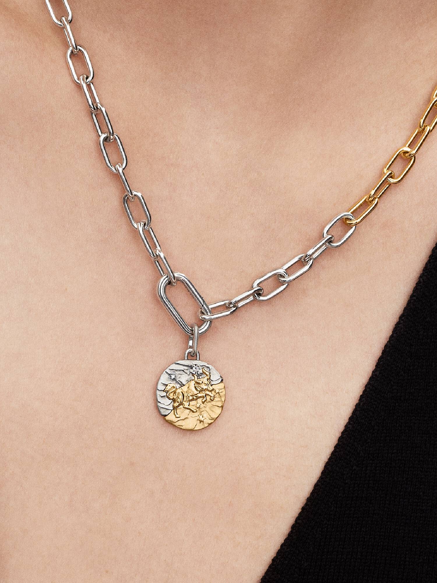 Sternzeichen Stier Medaillon-Charm