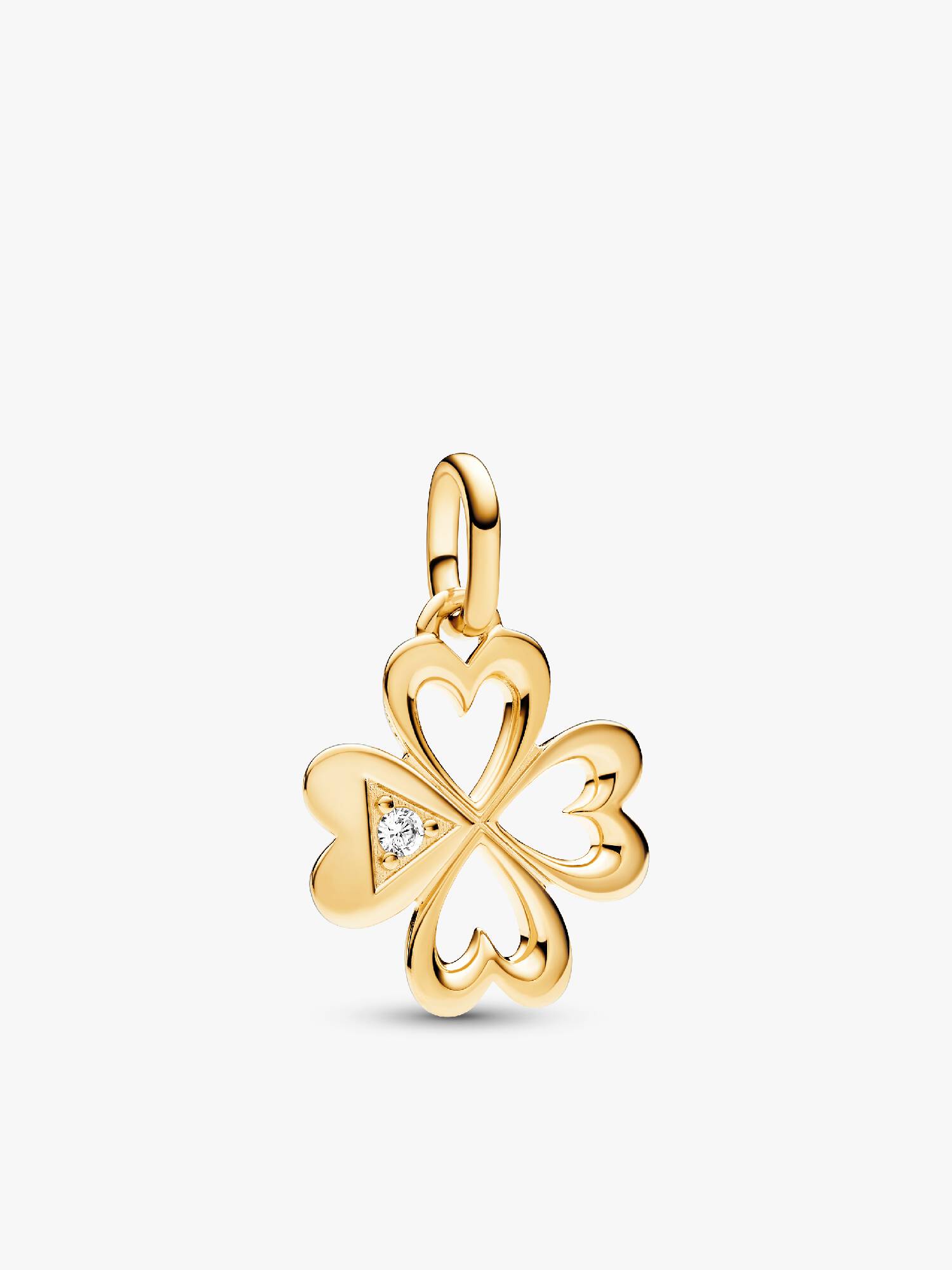 Pandora ME Herz Vierblättriges Kleeblatt Medaillon-Charm