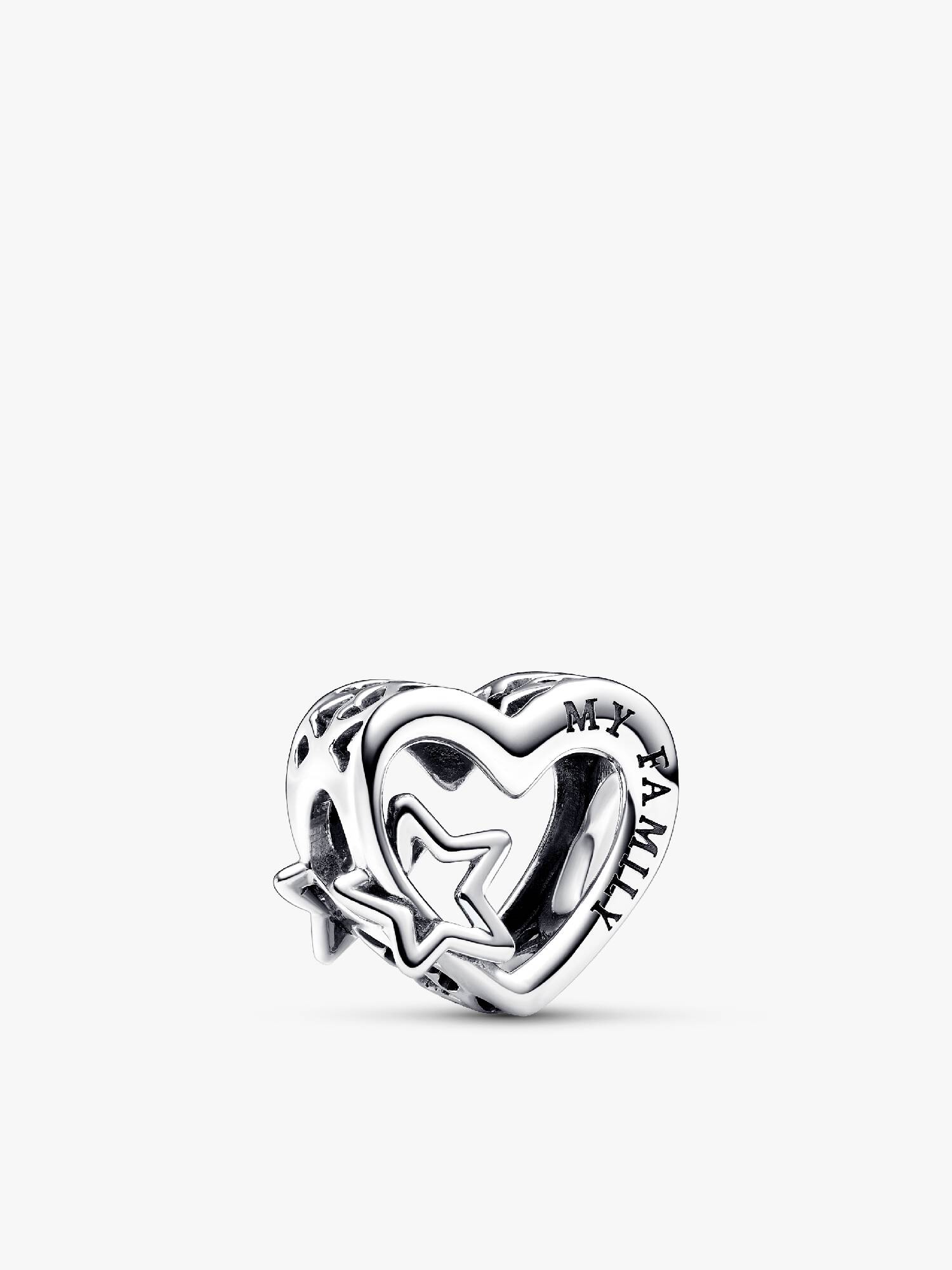 Offen gearbeitetes Familie Herz & Stern Charm