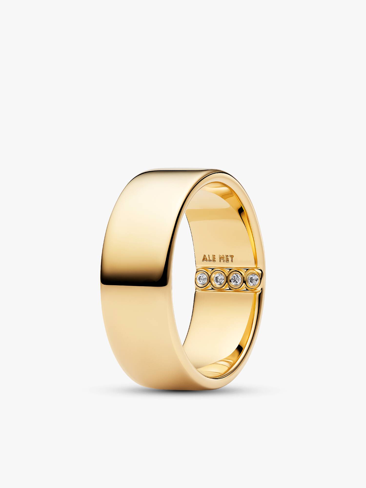 Gravierbares Breites Band Ring 