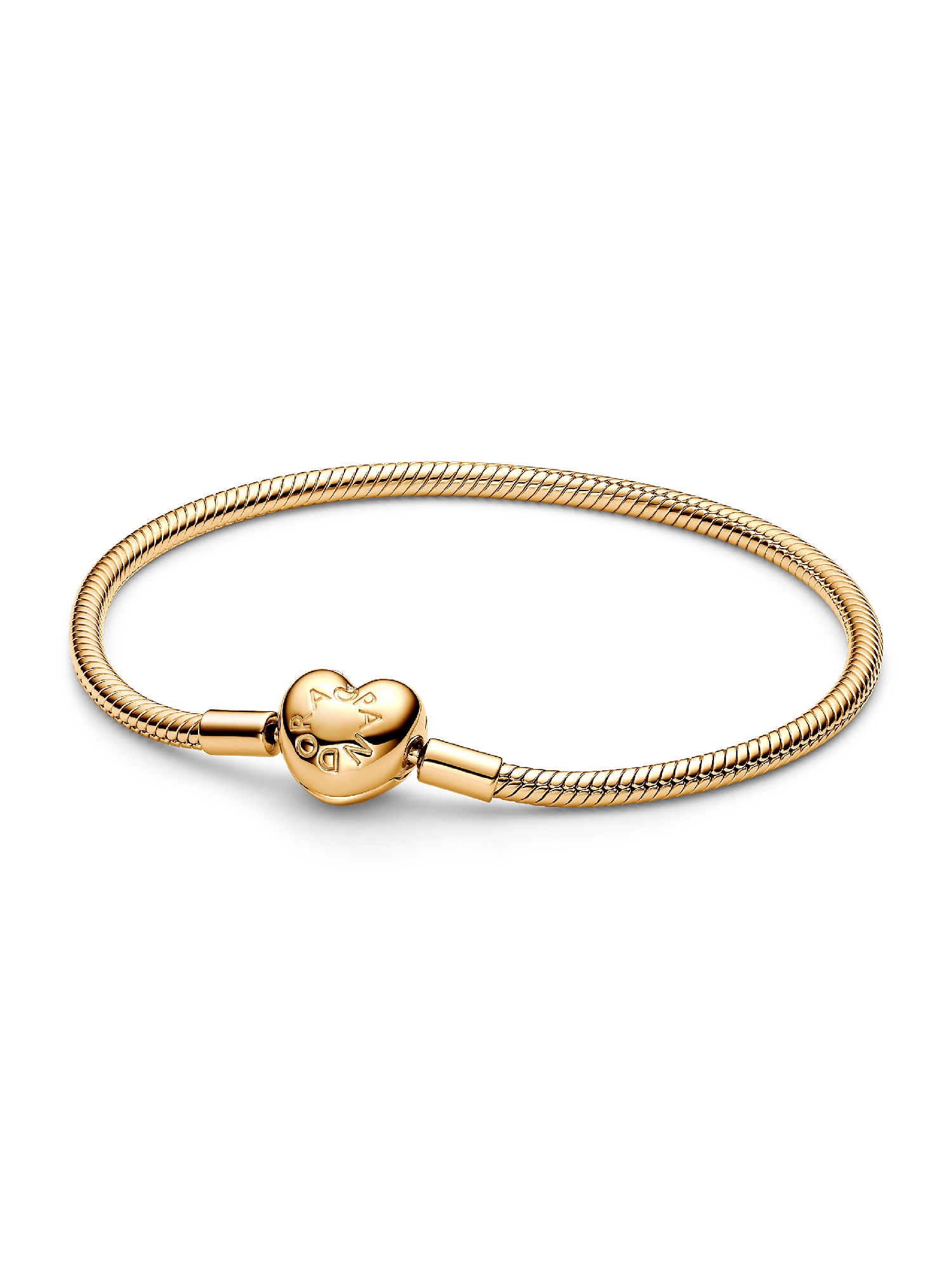 Pandora Moments Schlangen-Gliederarmband mit Herz-Verschluss