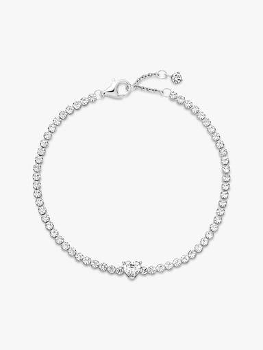 Funkelndes Herz Tennisarmband