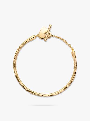 Pandora Moments Herz T-Verschluss Schlangen-Gliederarmband