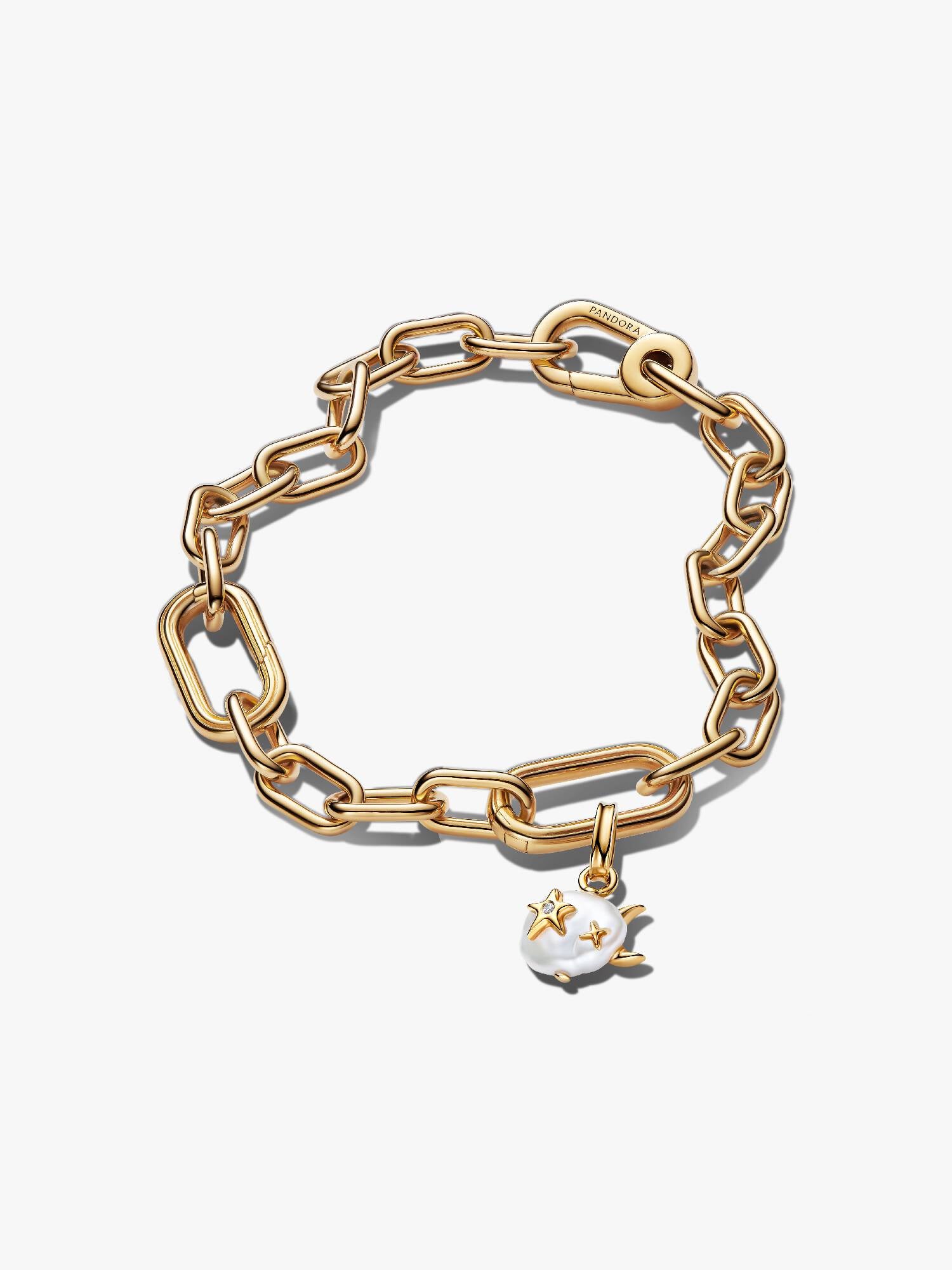Geschenkset-Armband mit Behandelte Barocke Süßwasserzuchtperle Wolke Charm-Anhänger
