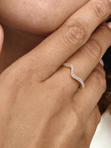 Funkelnde Welle Ring