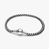 Schwarze Kordel Kastenkette Armband Schwarze Kordel Kastenkette Armband