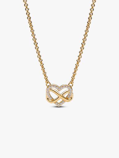 Funkelnde Unendlichkeits-Herz Collier-Halskette