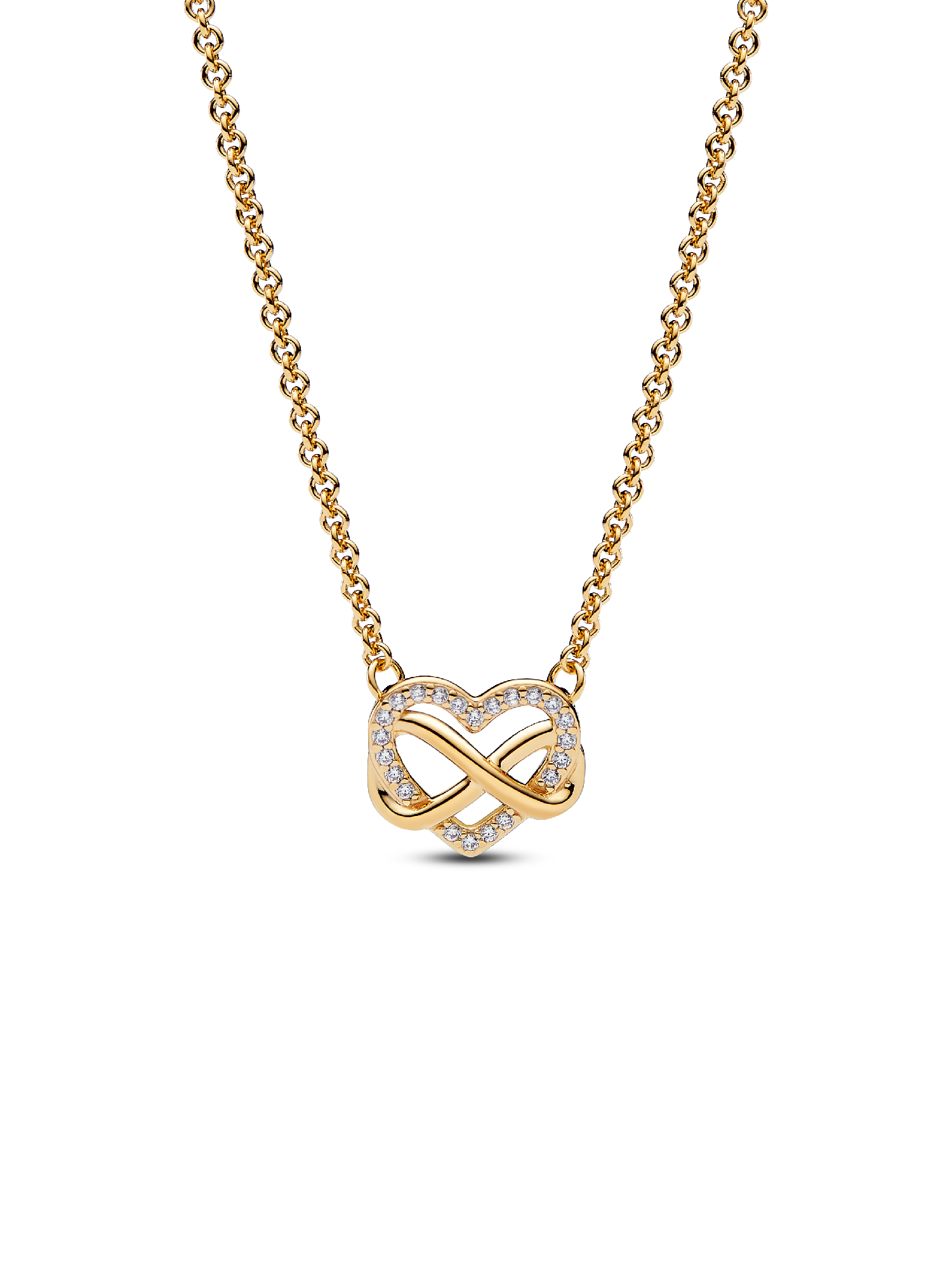 Funkelnde Unendlichkeits-Herz Collier-Halskette