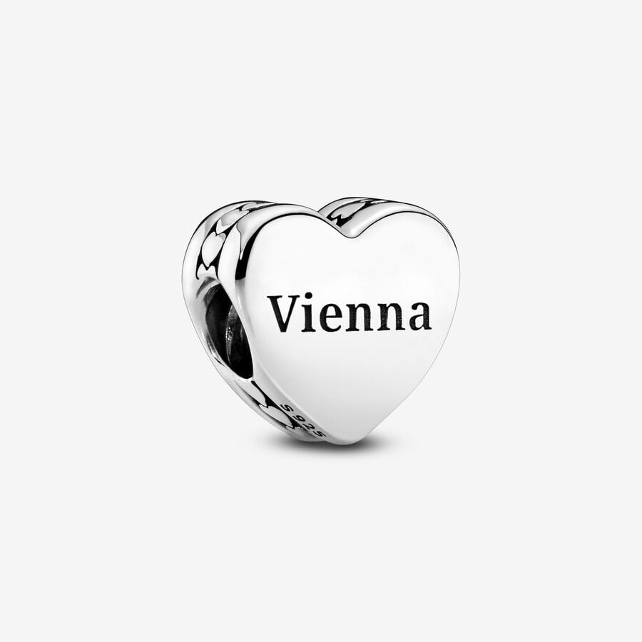 Wien Skyline Herz Charm image number 0