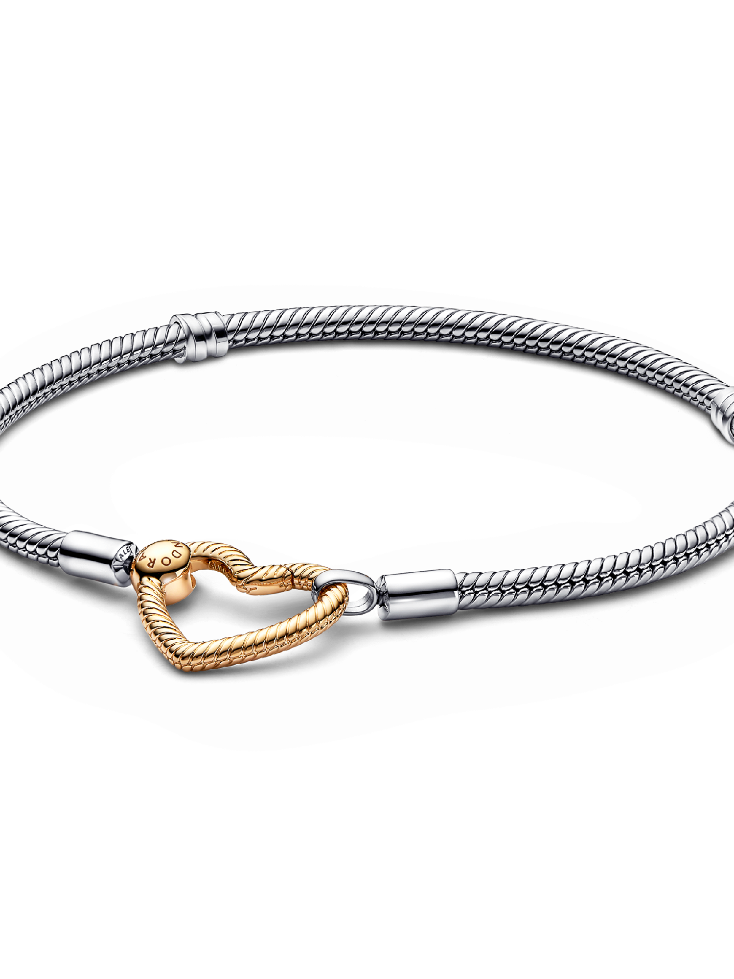 Pandora Moments Herzverschluss Schlangen-Gliederarmband