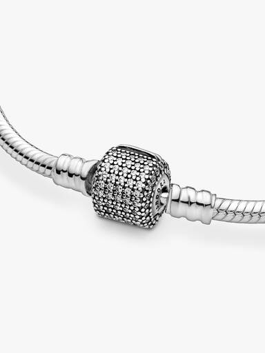 Pandora Moments Schlangen-Gliederarmband mit Funkelndem Pavé-Verschluss