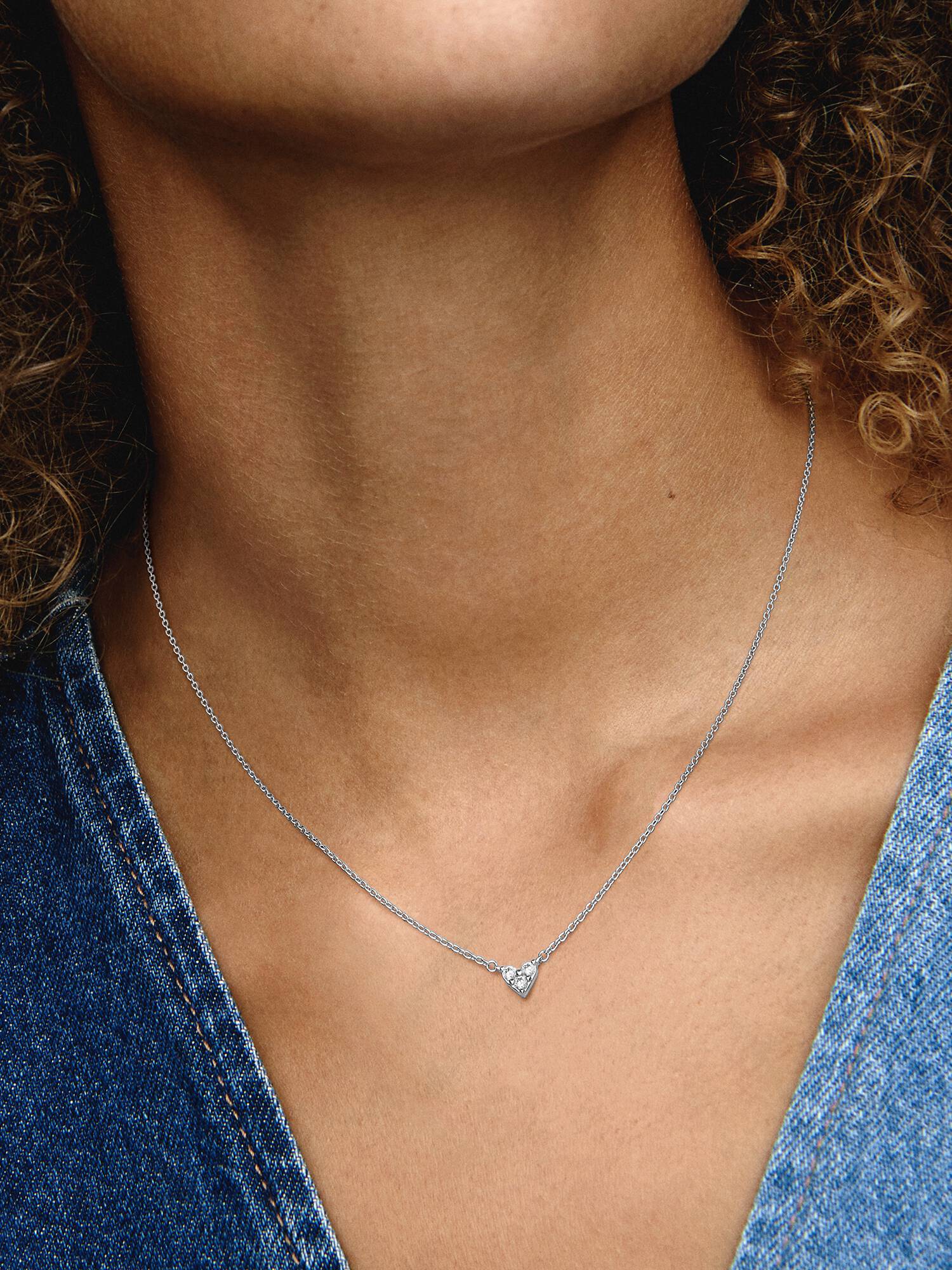 Drei Sterne Herz Collier-Halskette