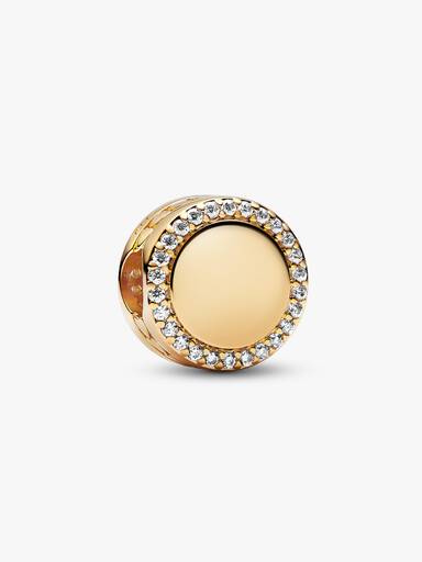 Gravierbarer Funkelnder Knopf Charm