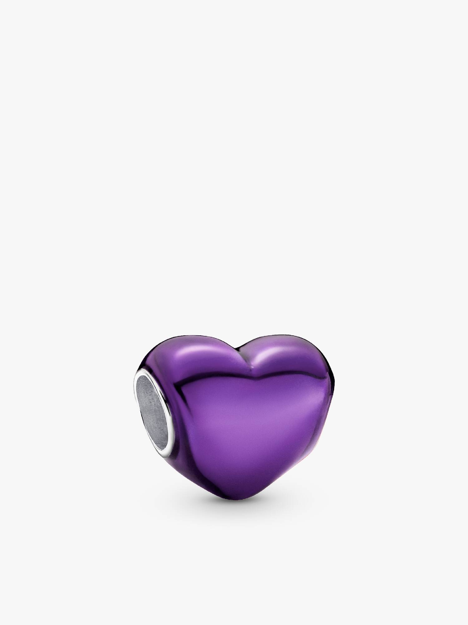 Violettes Metallic-Herz Charm